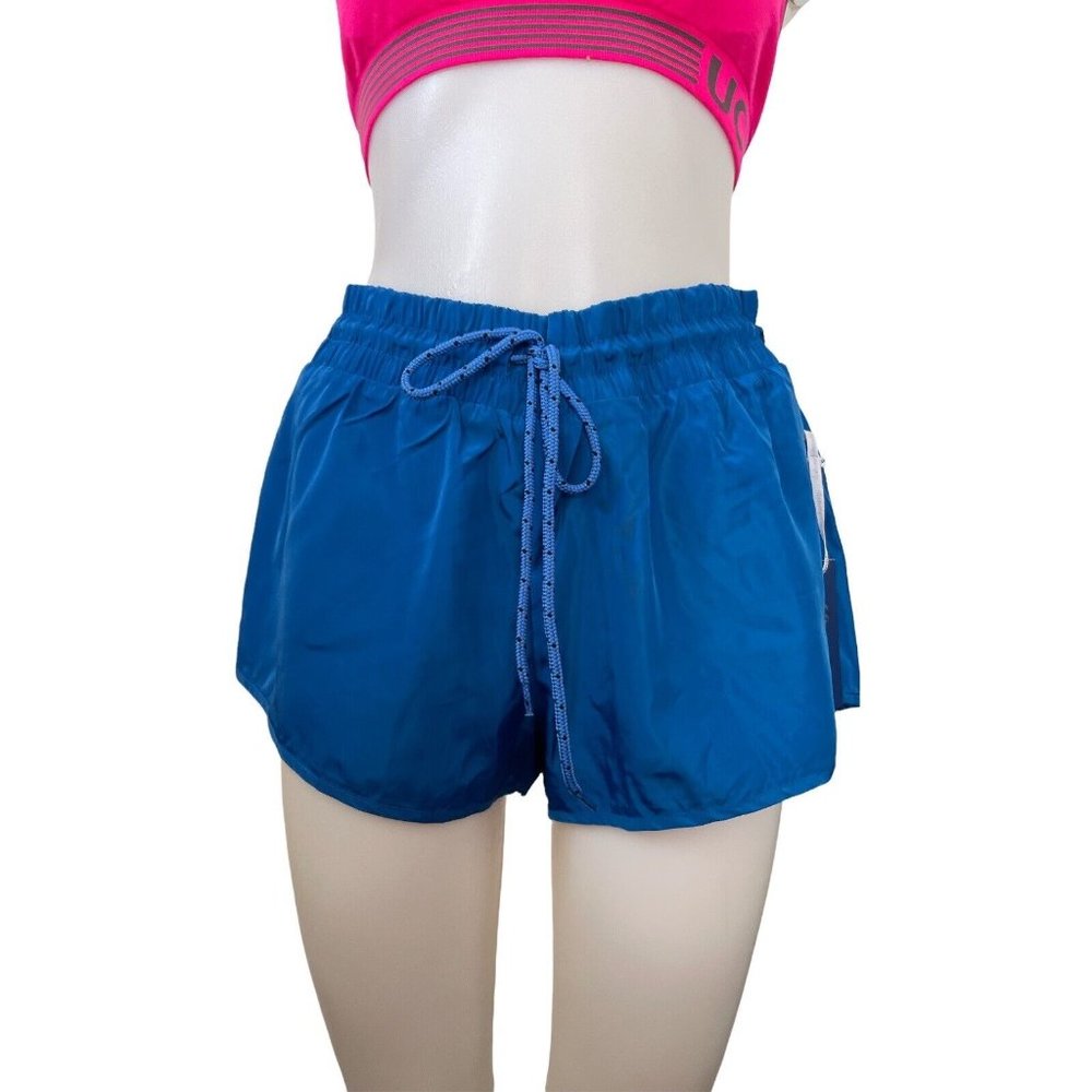 Women’s Shorts Aeropostale Sport  Running Shorts Blue/Black Size L